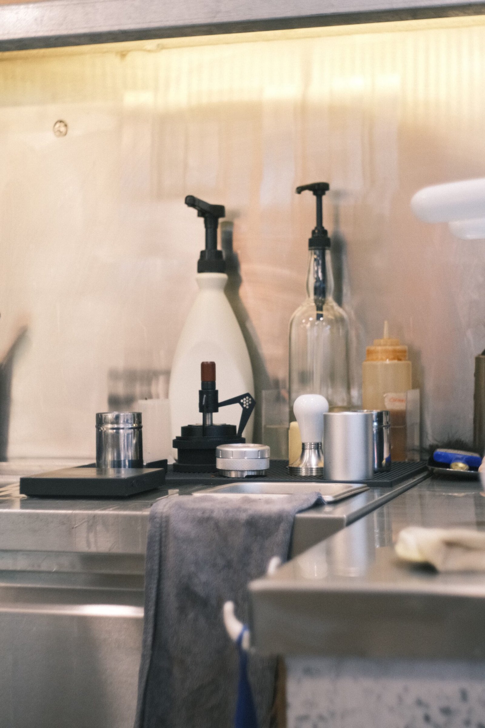 Kitchen counter with daily essentials
