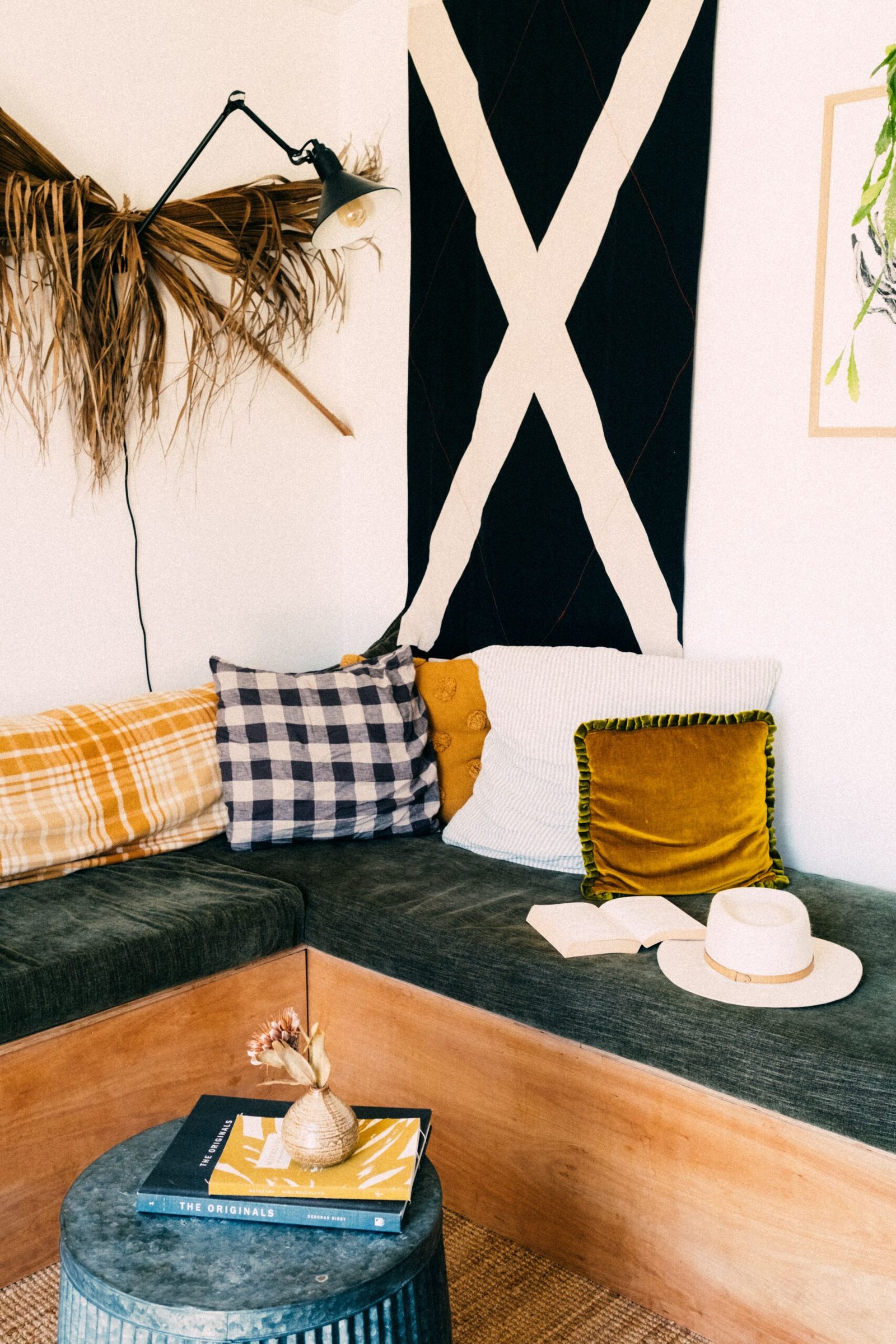 Warm casual reading corner