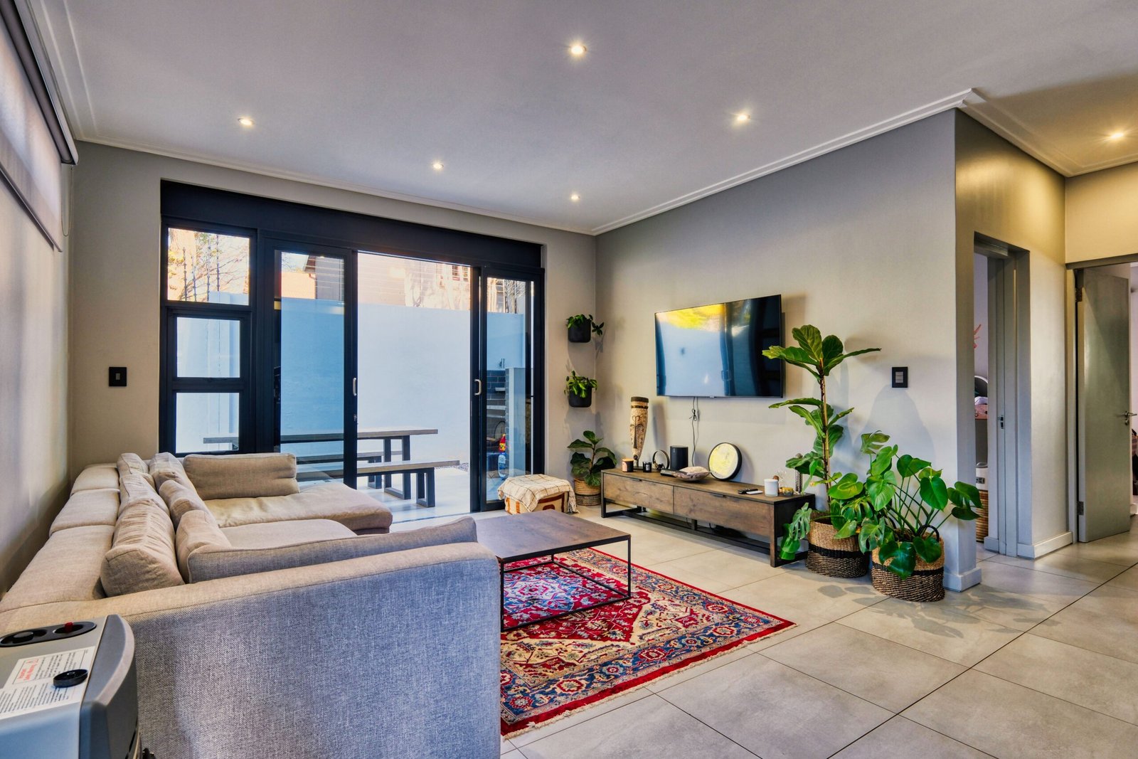 Bright living room and plants